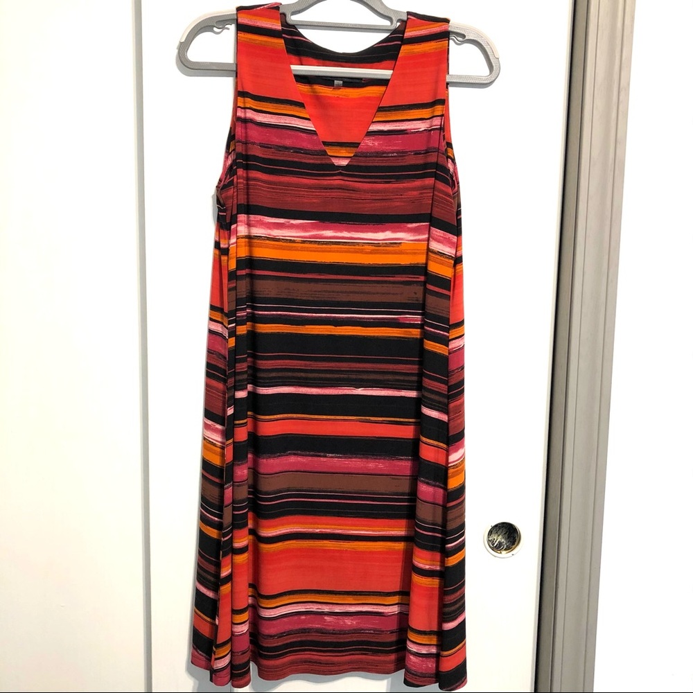 LIKE NEW! Anne Klein Multi Color Striped Sheath Dress Size Large - Picture 1 of 6